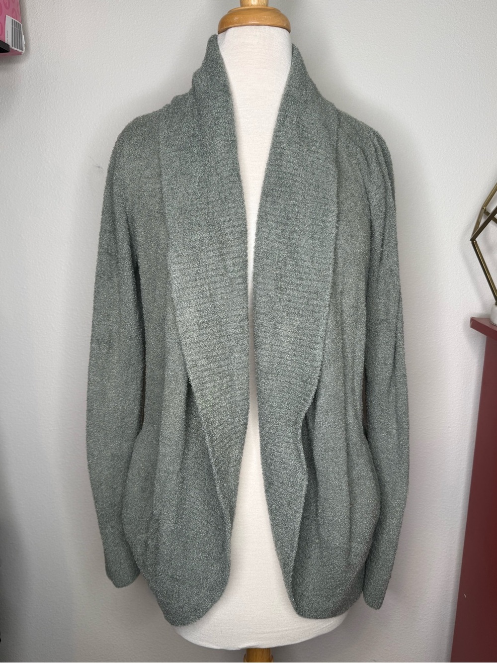 Barefoot Dreams CozyChic Lite Circle Cardigan in Sage